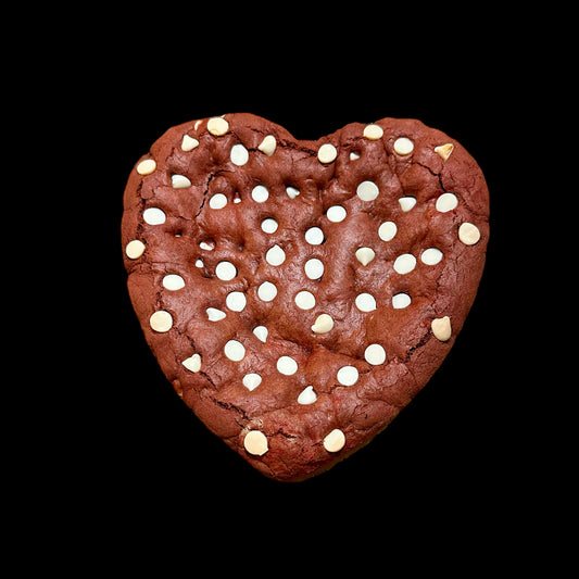 Heart-Shaped Red Velvet Cookie Cake: A Decadent Delight for Any Occasion!